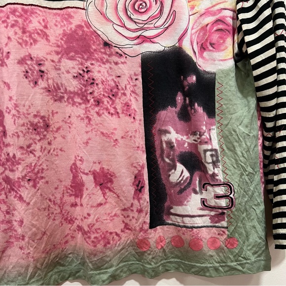 Lynn Richie Y2K Retro Patterned Silk Blend Top - Picture 5 of 5